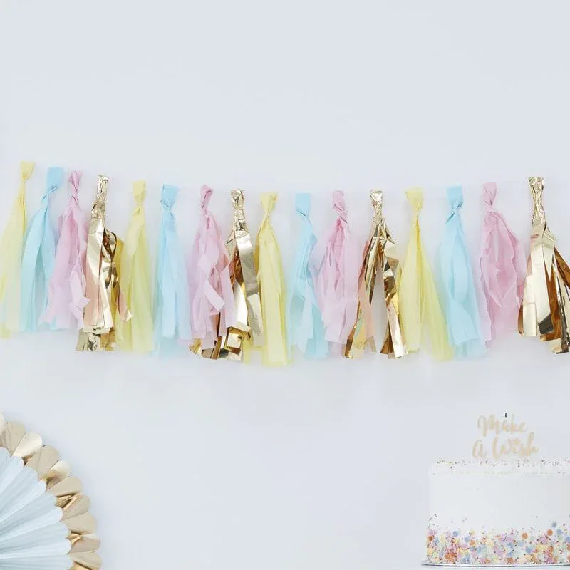 Ginger Ray® Tassel Garland - Pastel & Gold