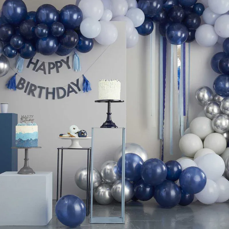 Ginger Ray® Tissue Paper Disc Party Backdrop Blue Ombre - Image 3