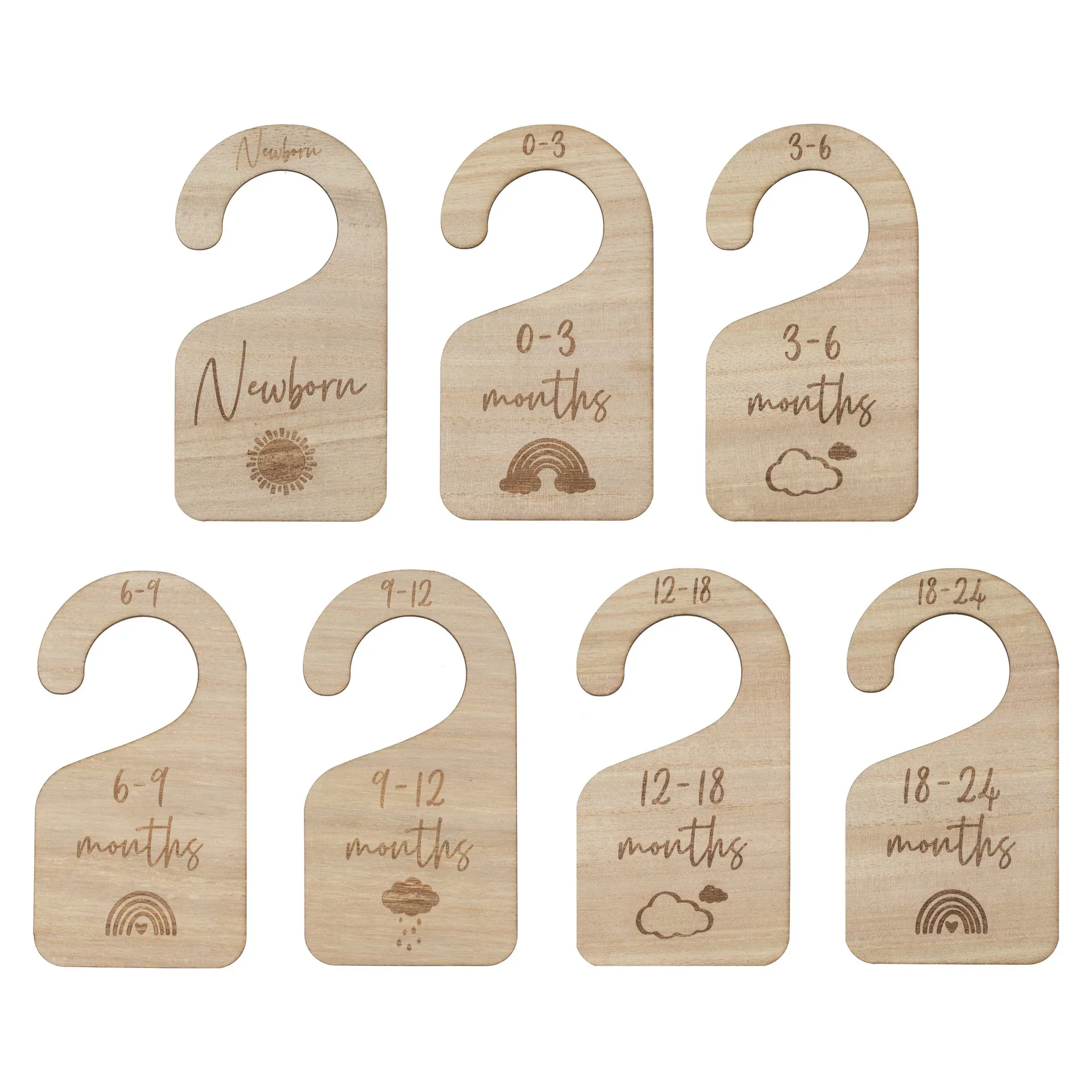 Ginger Ray® Wooden Hangers for organizing baby clothes Baby - Image 3