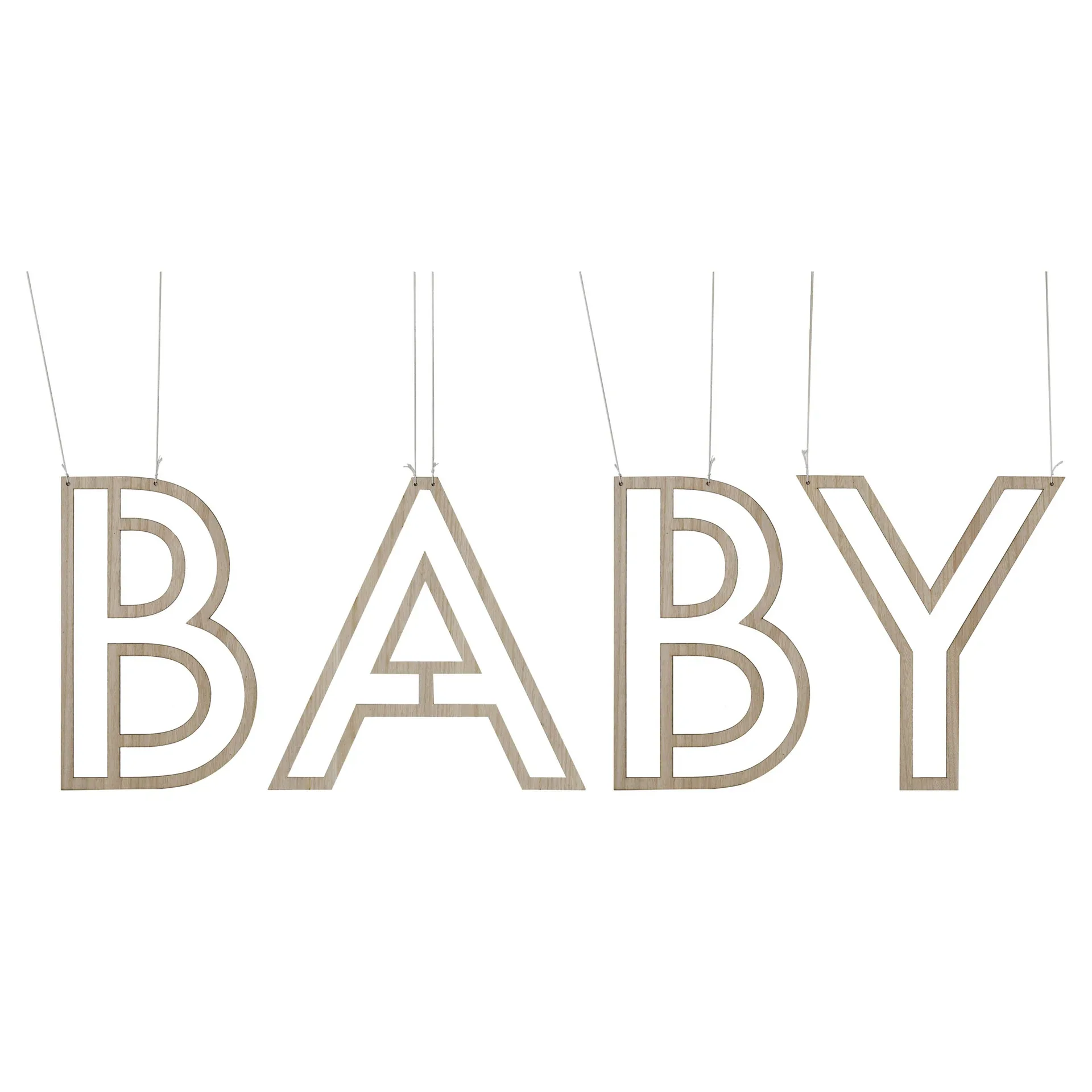 Ginger Ray® Wooden Baby Hanging Decoration - Image 2