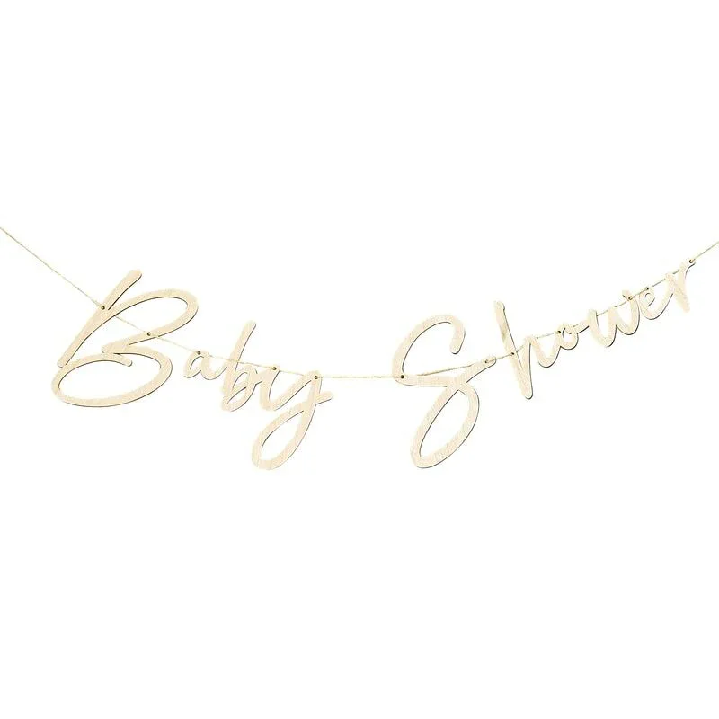 Ginger Ray® Wooden Baby Shower Bunting - Image 2