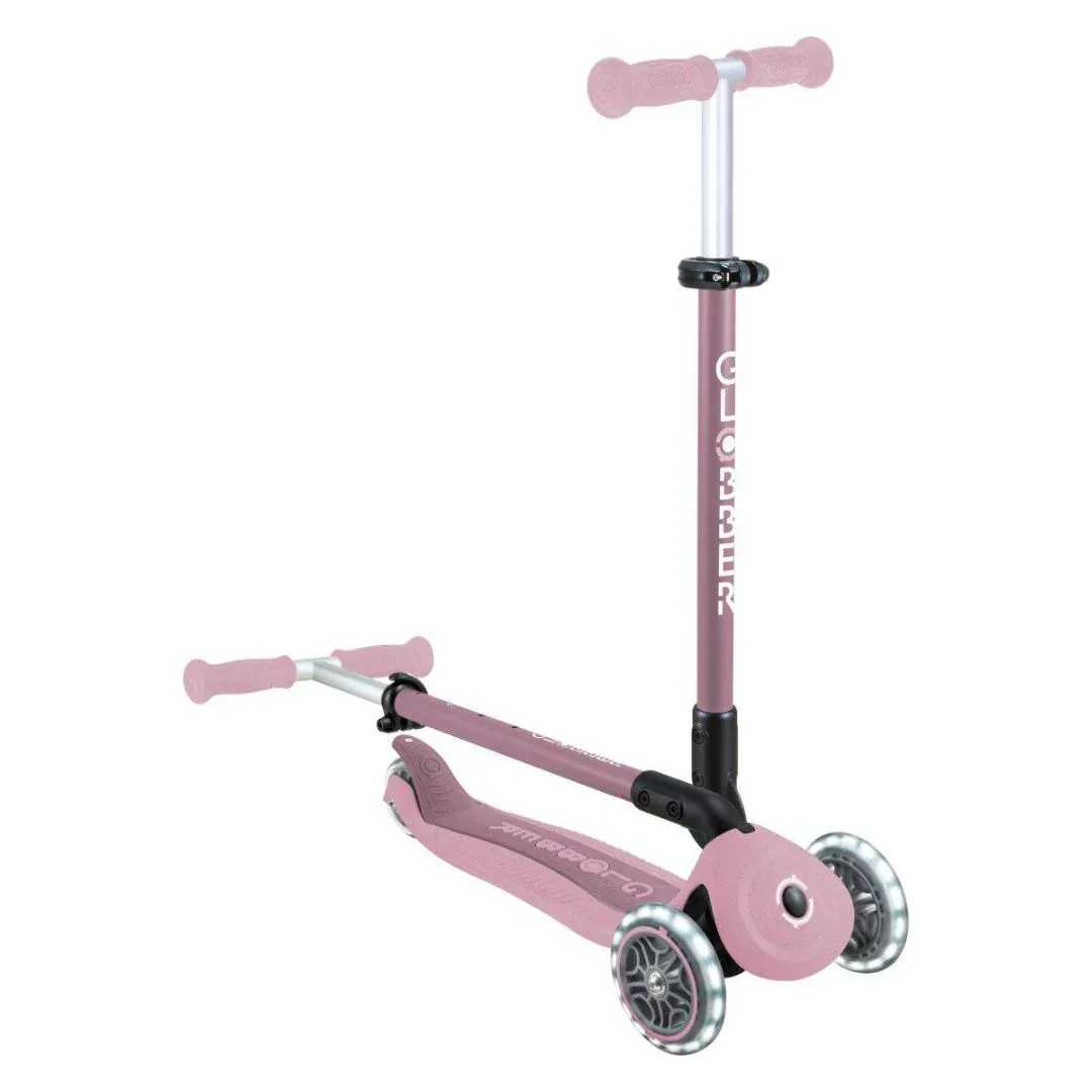 Globber® GO UP  Active ECO Foldable Scooter with Light-Up Wheels Berry - Image 12