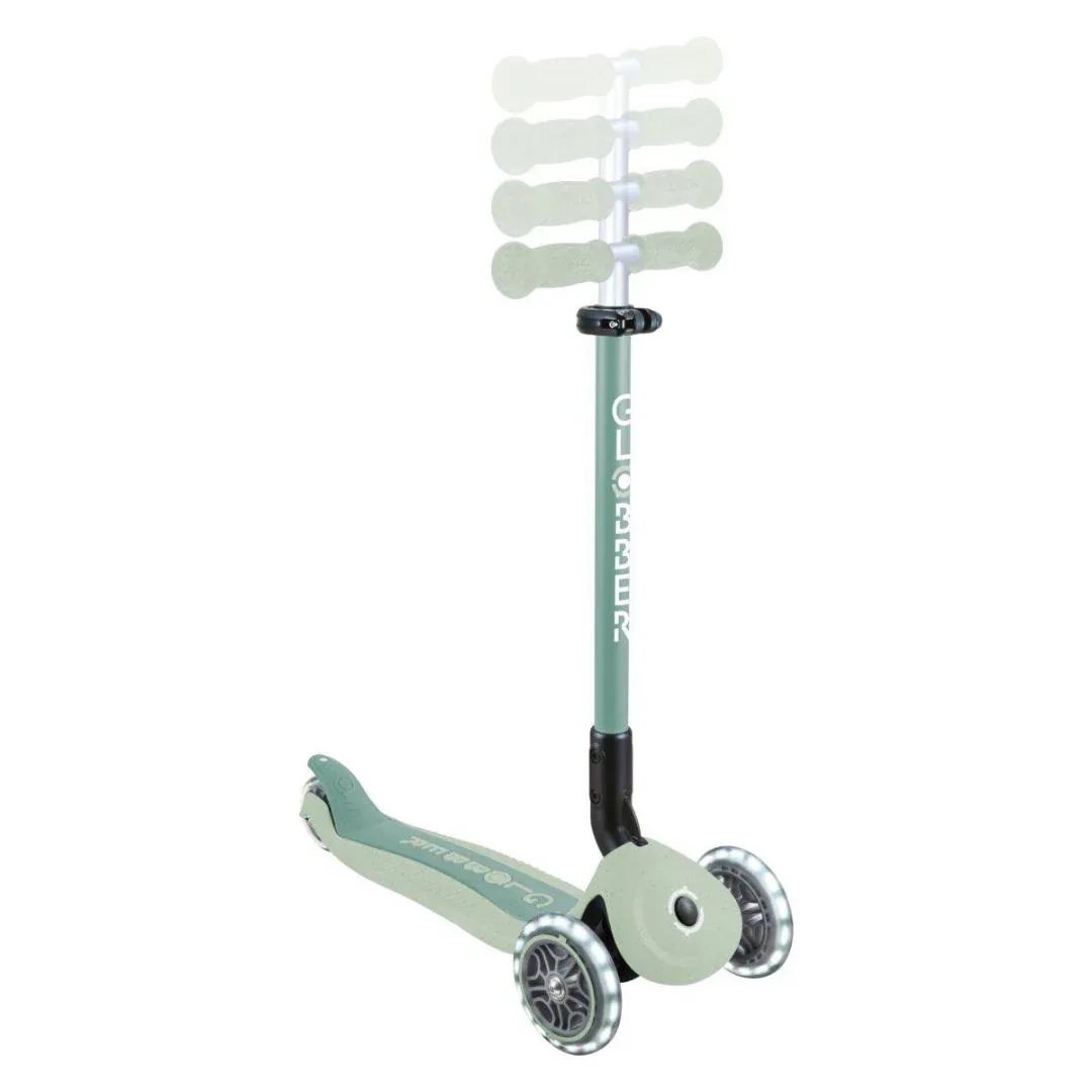 Globber® GO UP  Active ECO Foldable Scooter with Light-Up Wheels Pistachio - Image 10