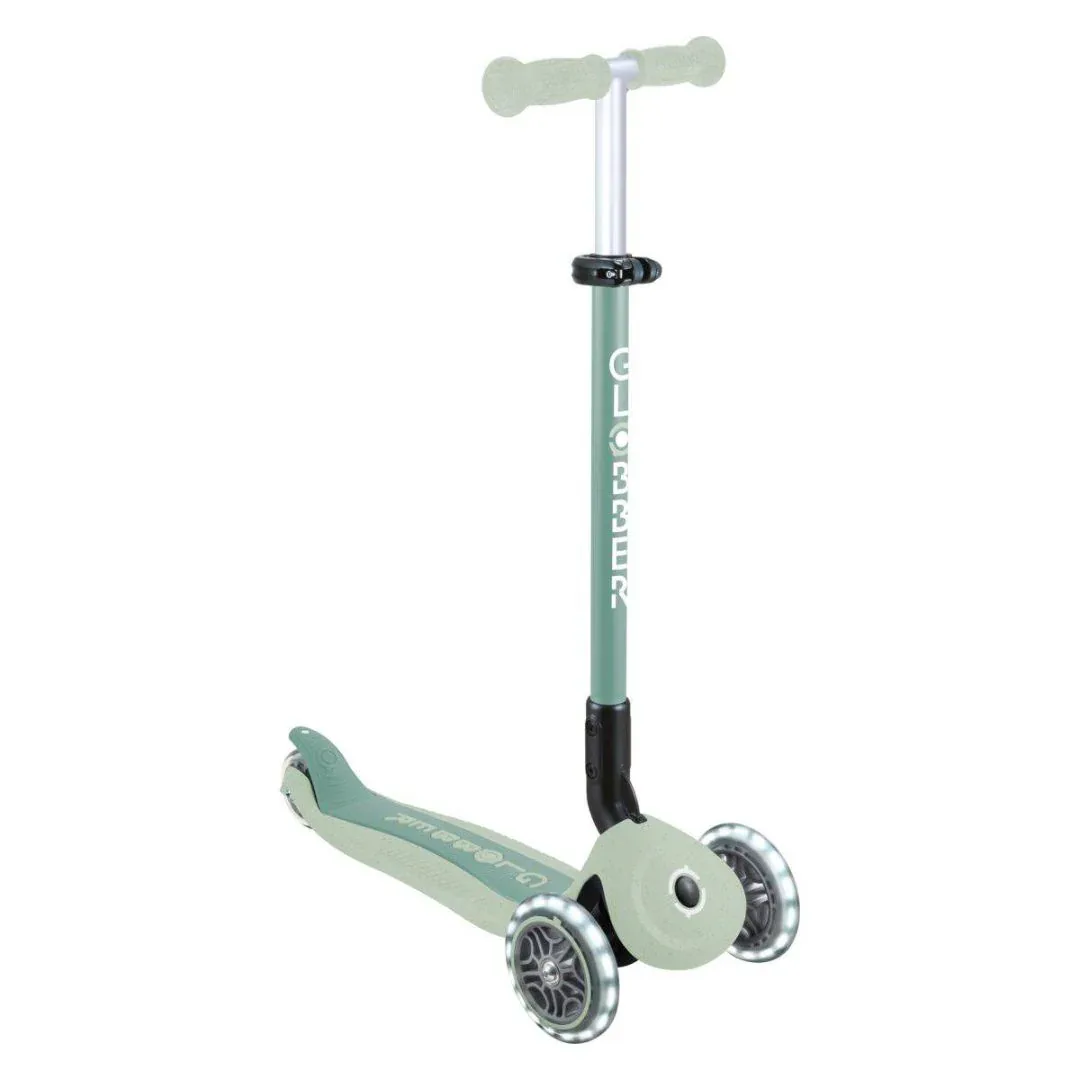 Globber® GO UP  Active ECO Foldable Scooter with Light-Up Wheels Pistachio - Image 12