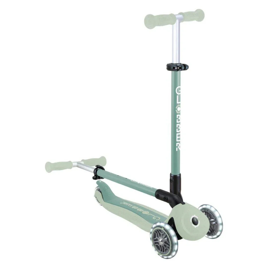 Globber® GO UP  Active ECO Foldable Scooter with Light-Up Wheels Pistachio - Image 13