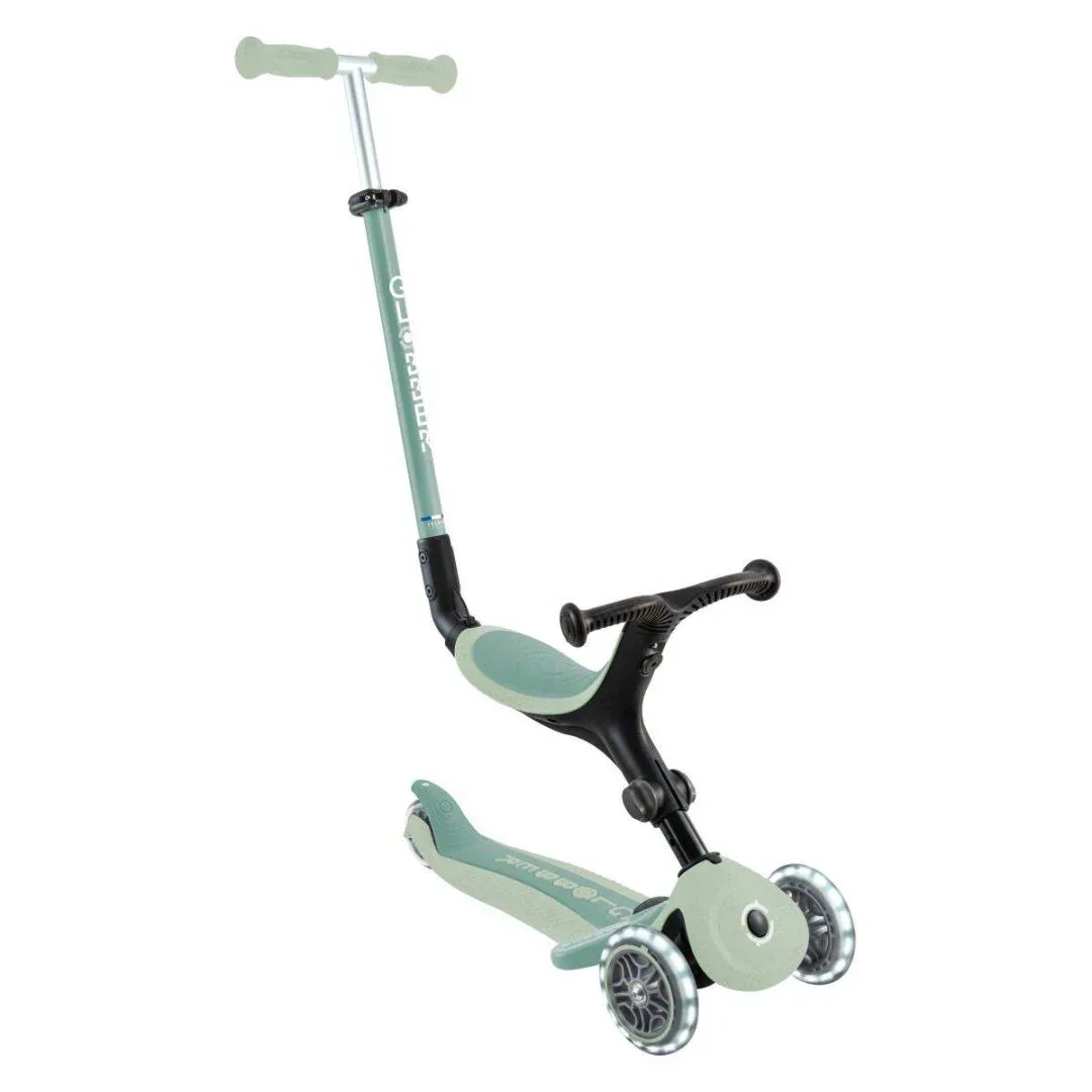 Globber® GO UP  Active ECO Foldable Scooter with Light-Up Wheels Pistachio - Image 3
