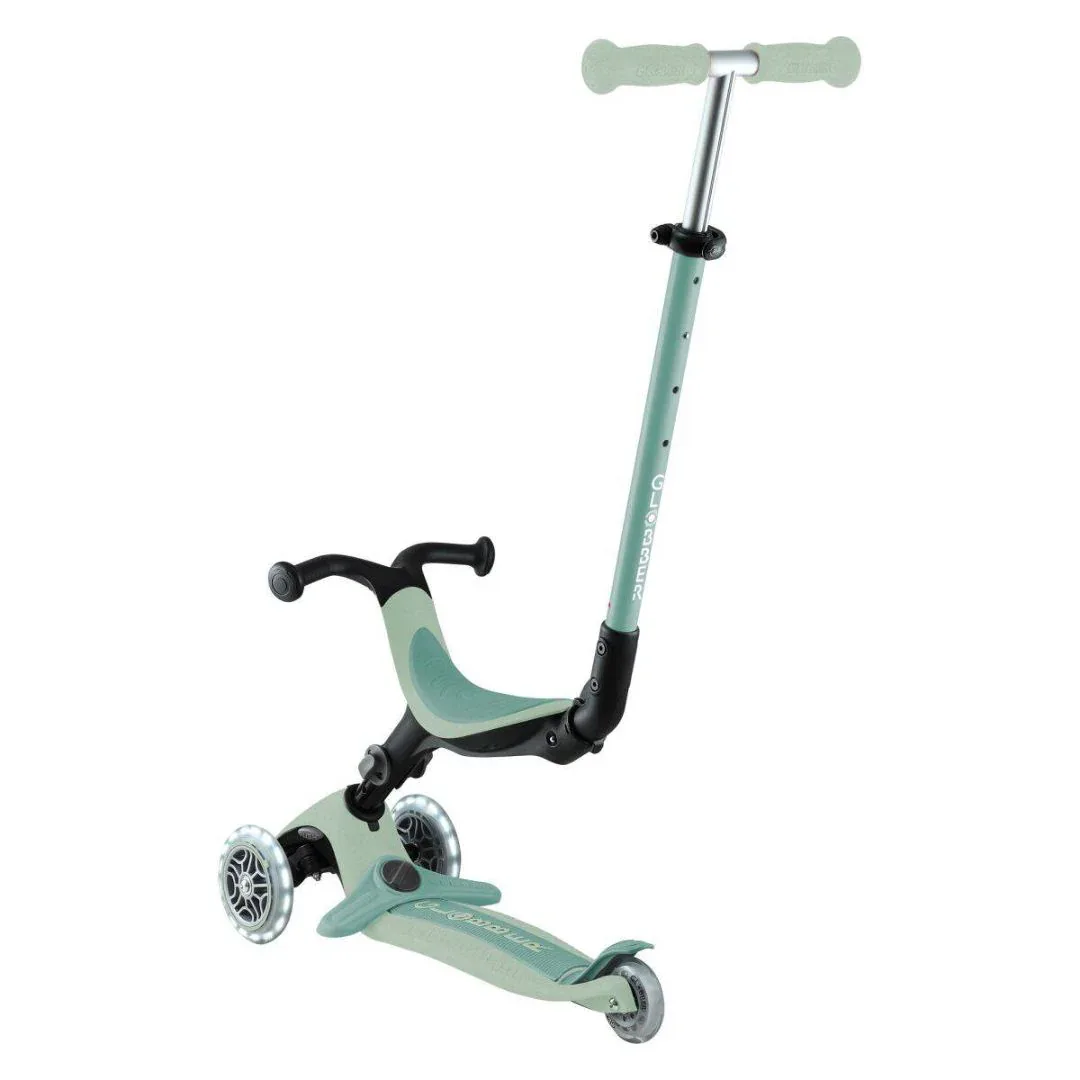 Globber® GO UP  Active ECO Foldable Scooter with Light-Up Wheels Pistachio - Image 4