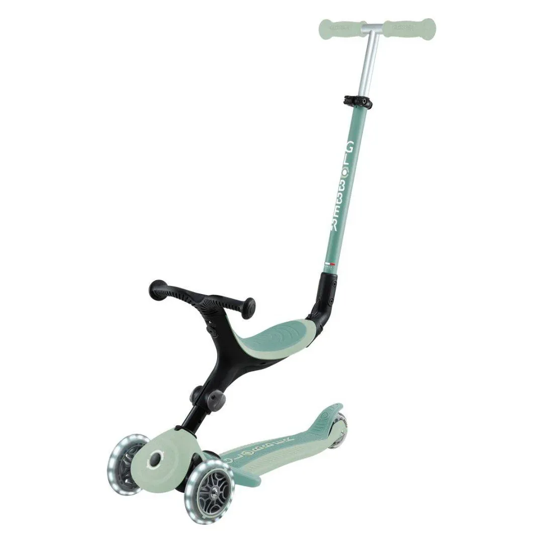 Globber® GO UP  Active ECO Foldable Scooter with Light-Up Wheels Pistachio - Image 5