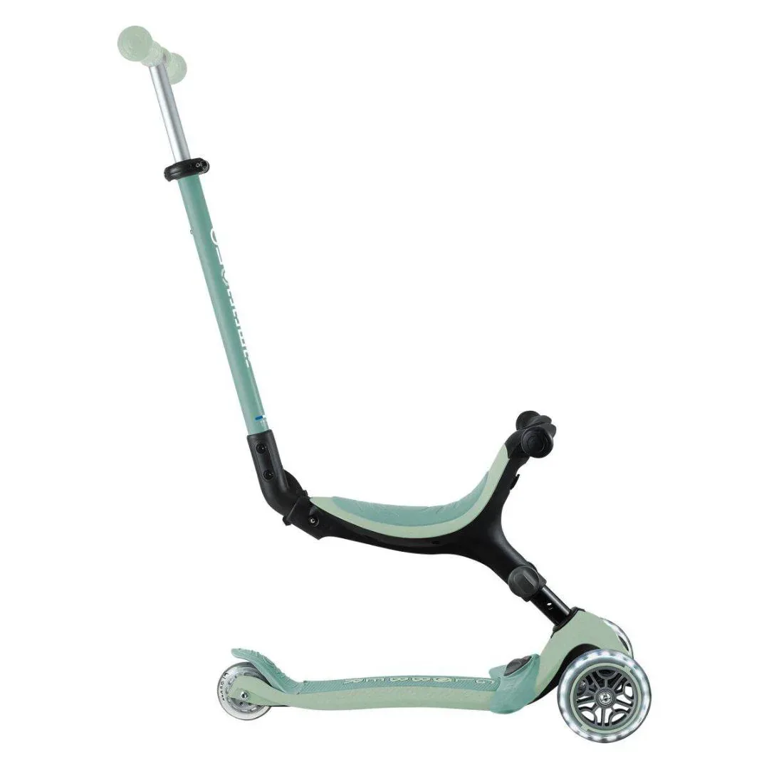 Globber® GO UP  Active ECO Foldable Scooter with Light-Up Wheels Pistachio - Image 6