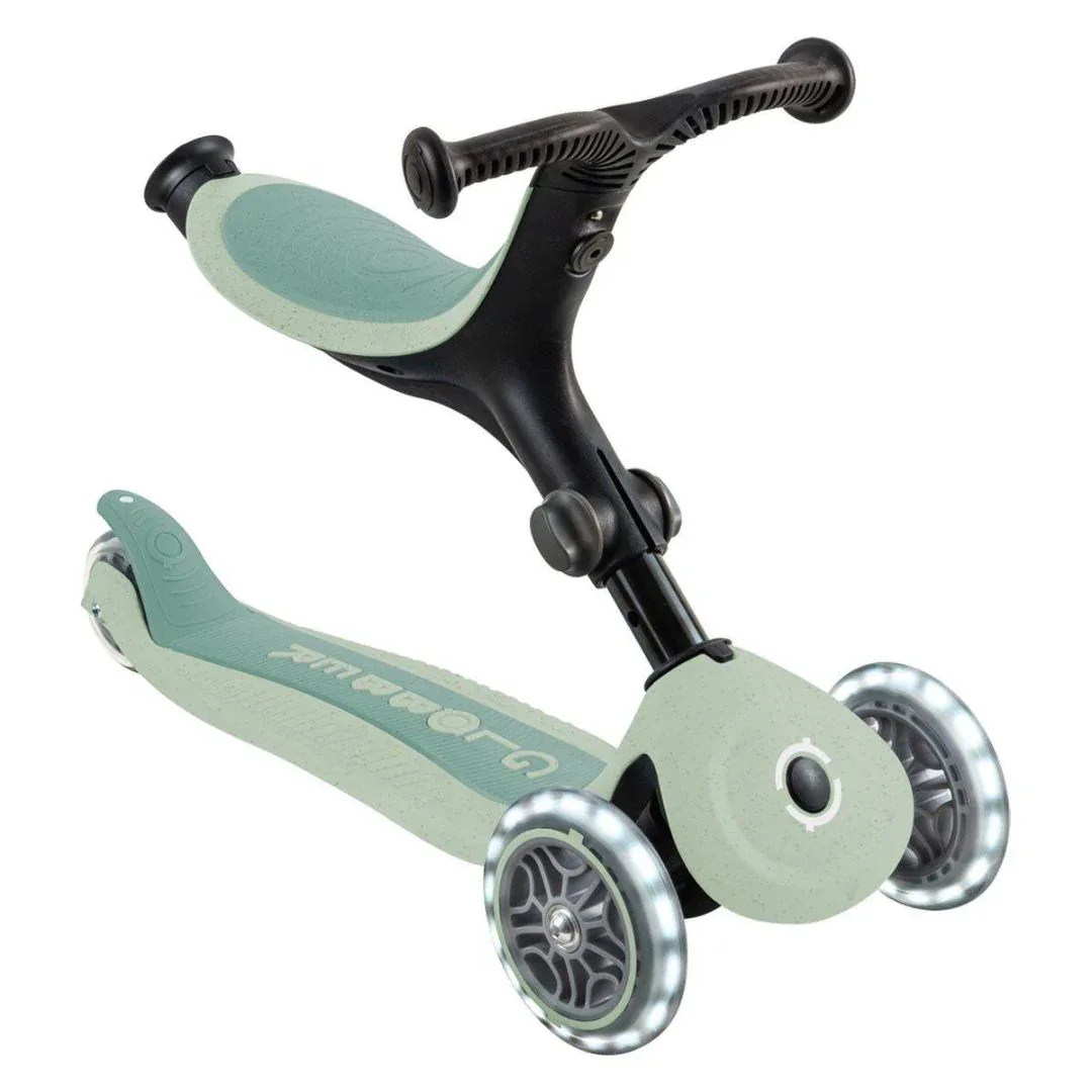 Globber® GO UP  Active ECO Foldable Scooter with Light-Up Wheels Pistachio - Image 8