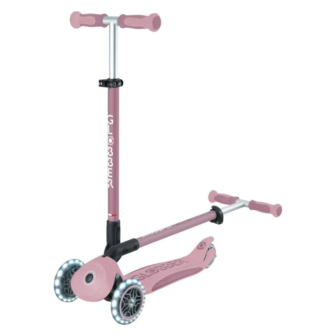 Globber® GO UP deluxe 360° Foldable Scooter with Light-Up Wheels Berry - Image 15