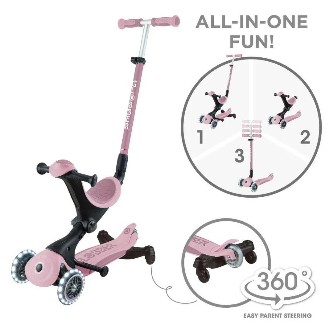 Globber® GO UP deluxe 360° Foldable Scooter with Light-Up Wheels Berry - Image 2