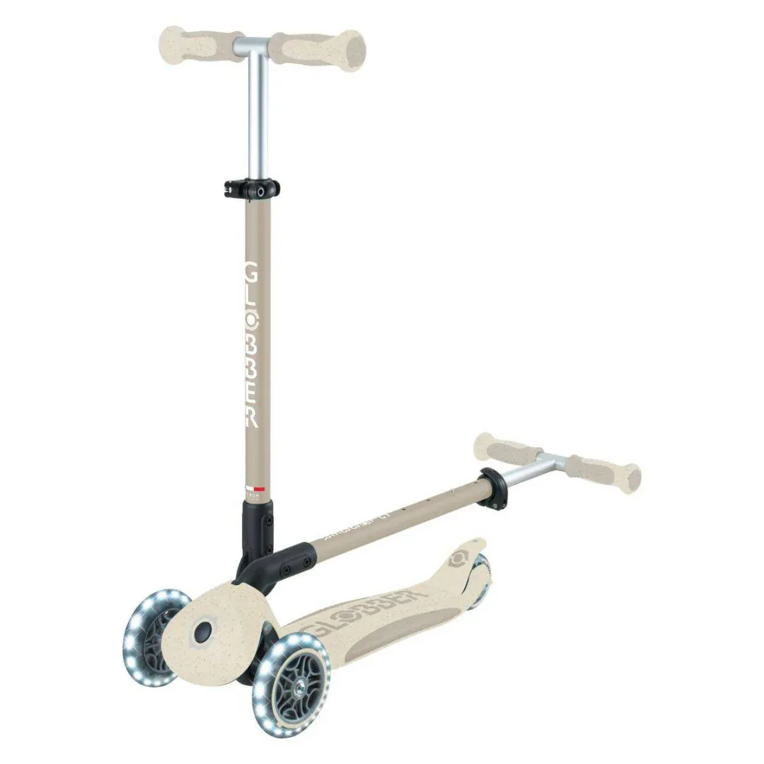 Globber® GO UP deluxe 360° Foldable Scooter with Light-Up Wheels Taupe - Image 16