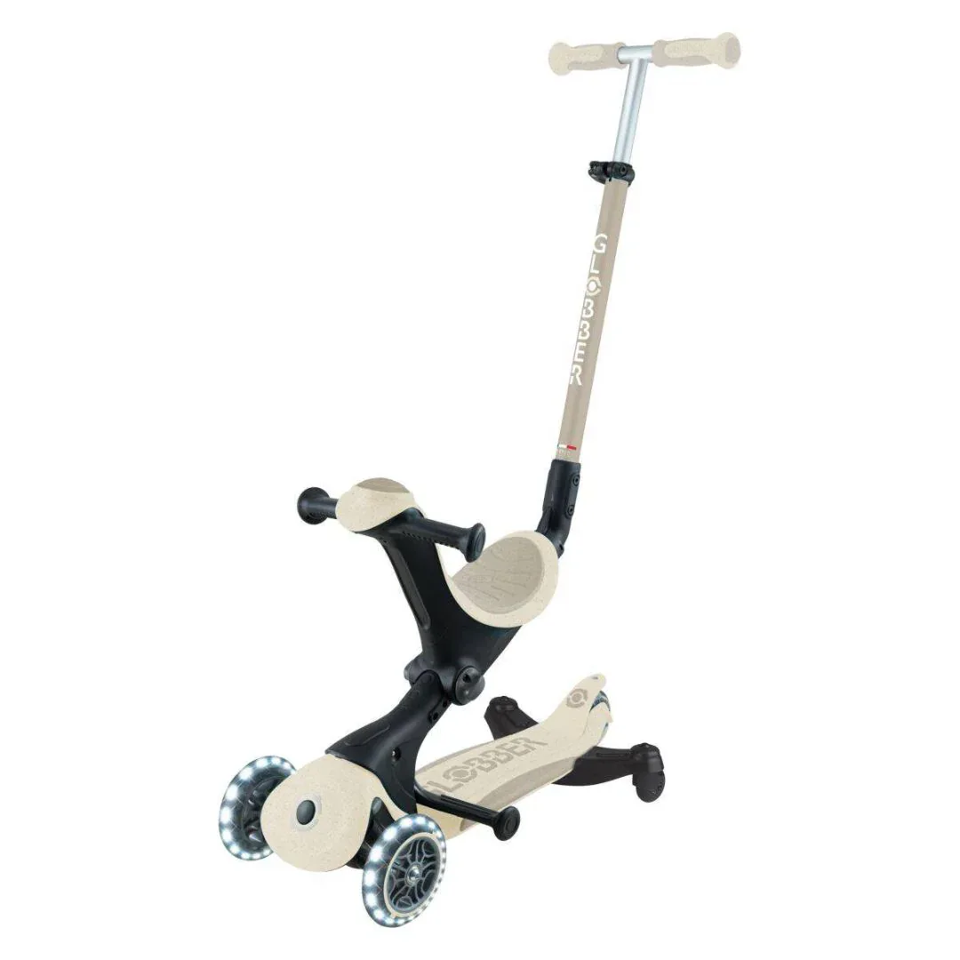 Globber® GO UP deluxe 360° Foldable Scooter with Light-Up Wheels Taupe - Image 3