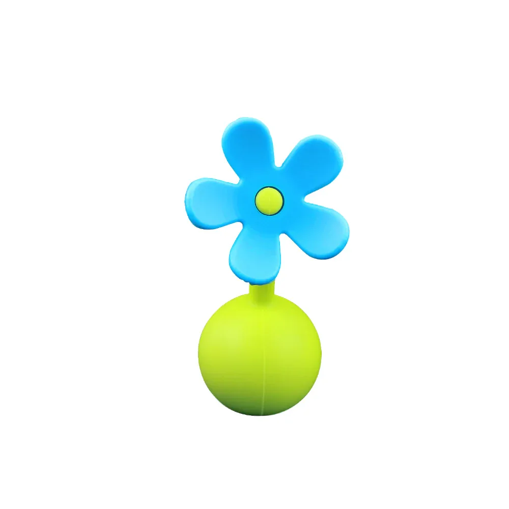 Haakaa® Silicone Breast Pump Flower Stopper Blue - Image 2