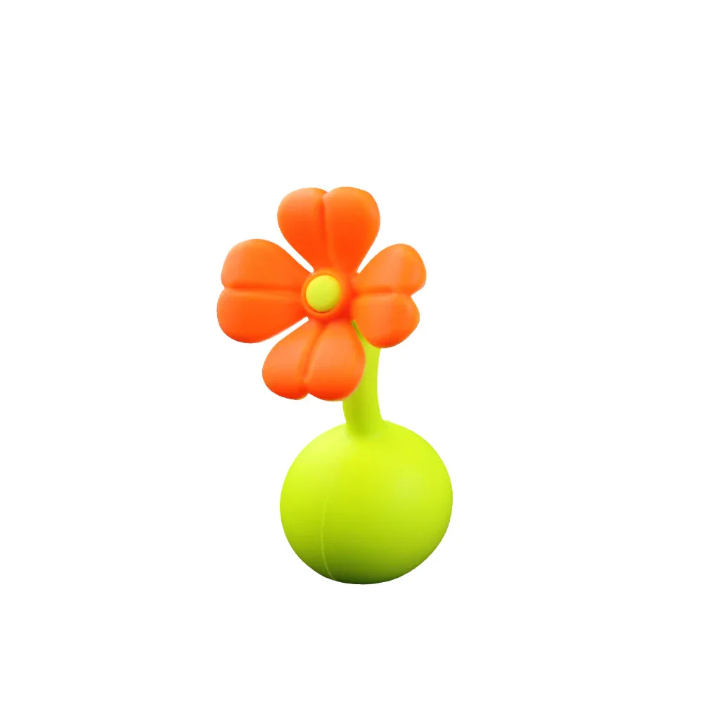 Haakaa® Silicone Breast Pump Flower Stopper Orange - Image 2