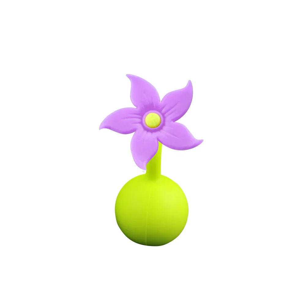 Haakaa® Silicone Breast Pump Flower Stopper Purple - Image 2