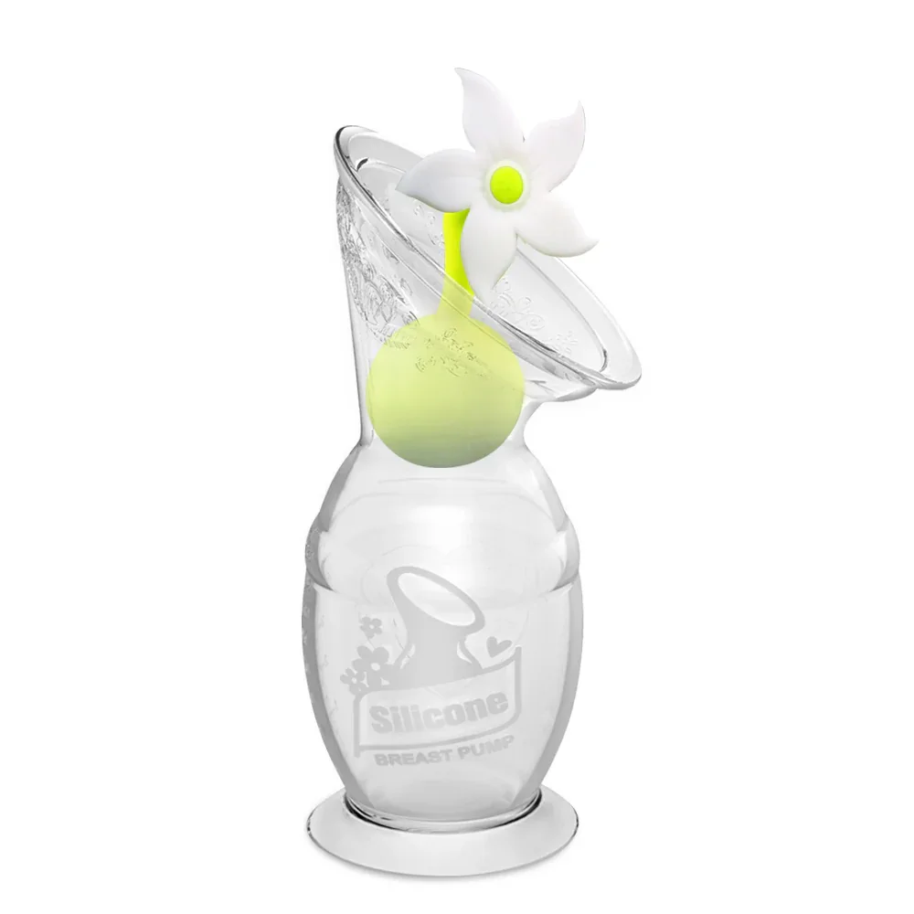 Haakaa® Silicone Pump with Suction Base 150ml Generation 2 and Flower Stopper Combo - Image 3