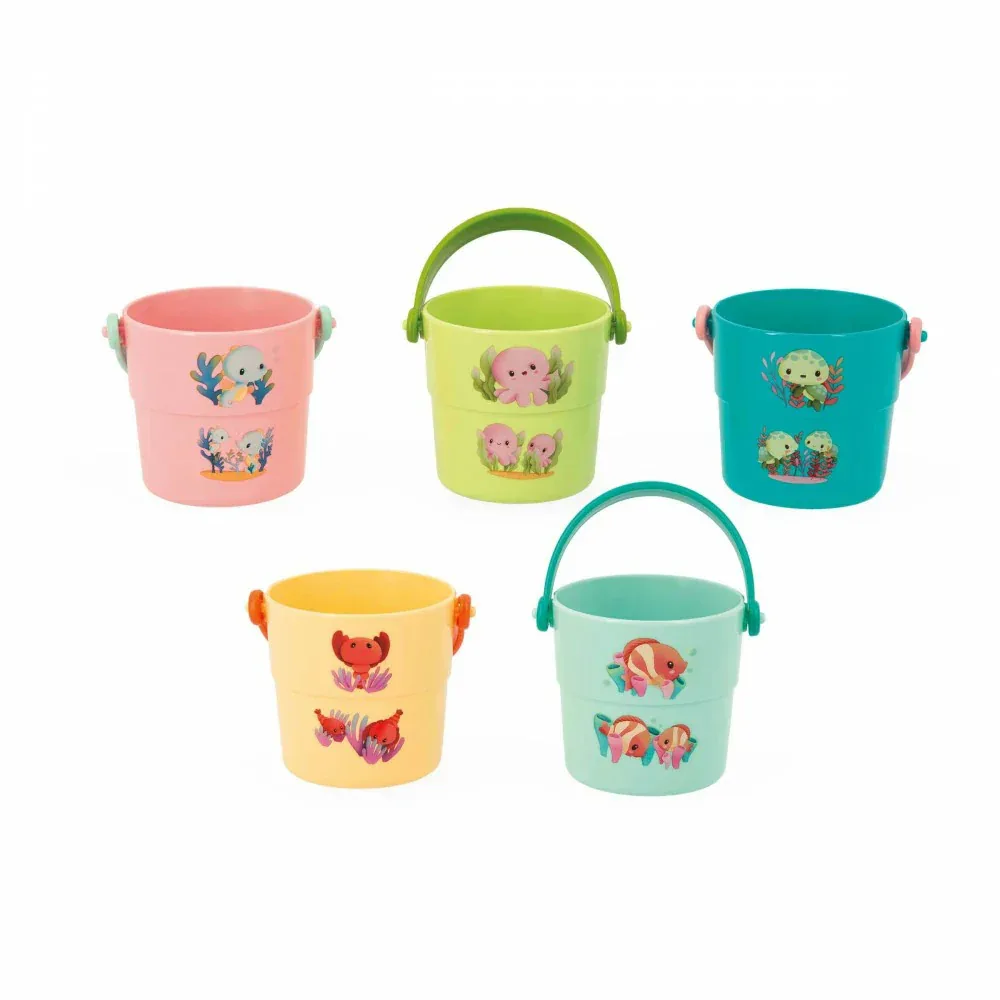 Janod® Bath Cups My Baby Animals - Image 2