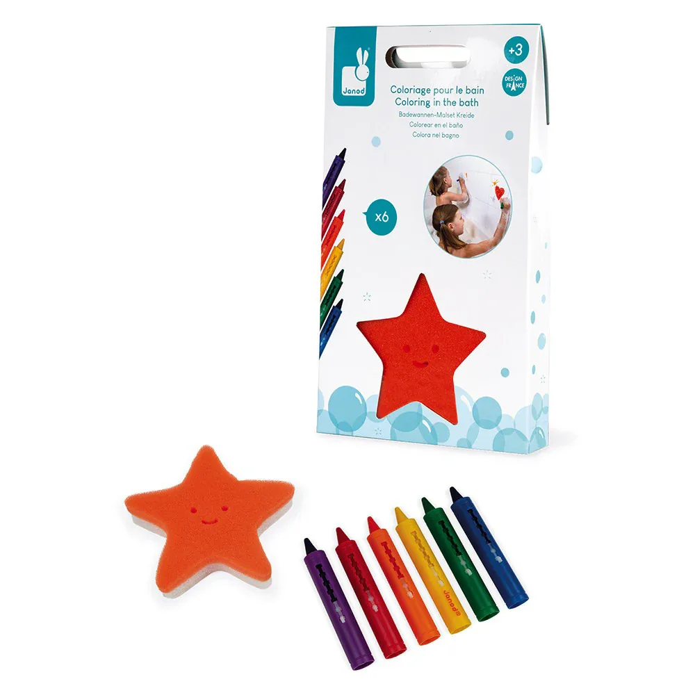 Janod® Bathcrayons with sponge - Image 3