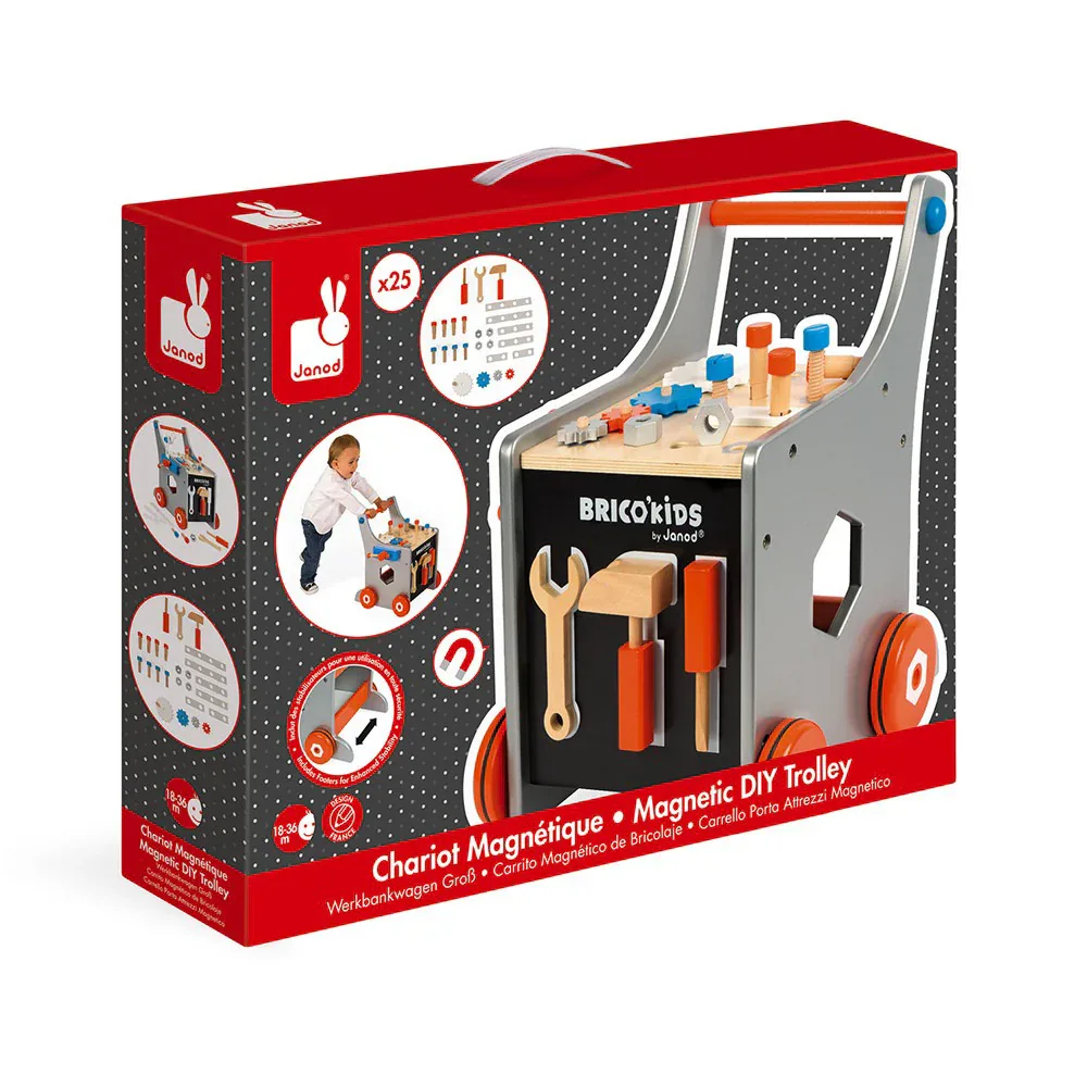 Janod® Brico'Kids Magnetic DIY Trolley - Image 6
