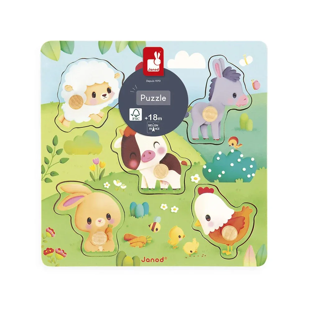 Janod® Farmhouse Tactile Puzzle - Image 4