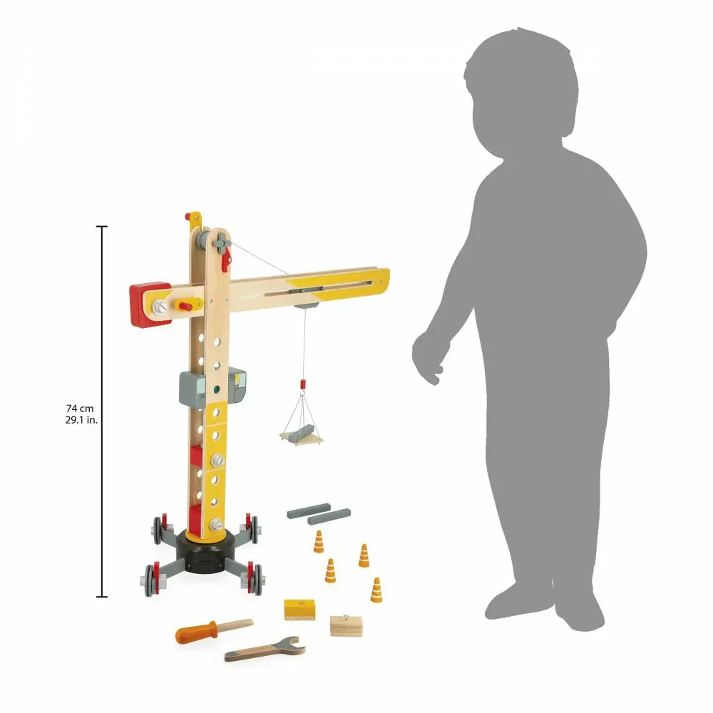 Janod® Large Wooden Crane - Image 8