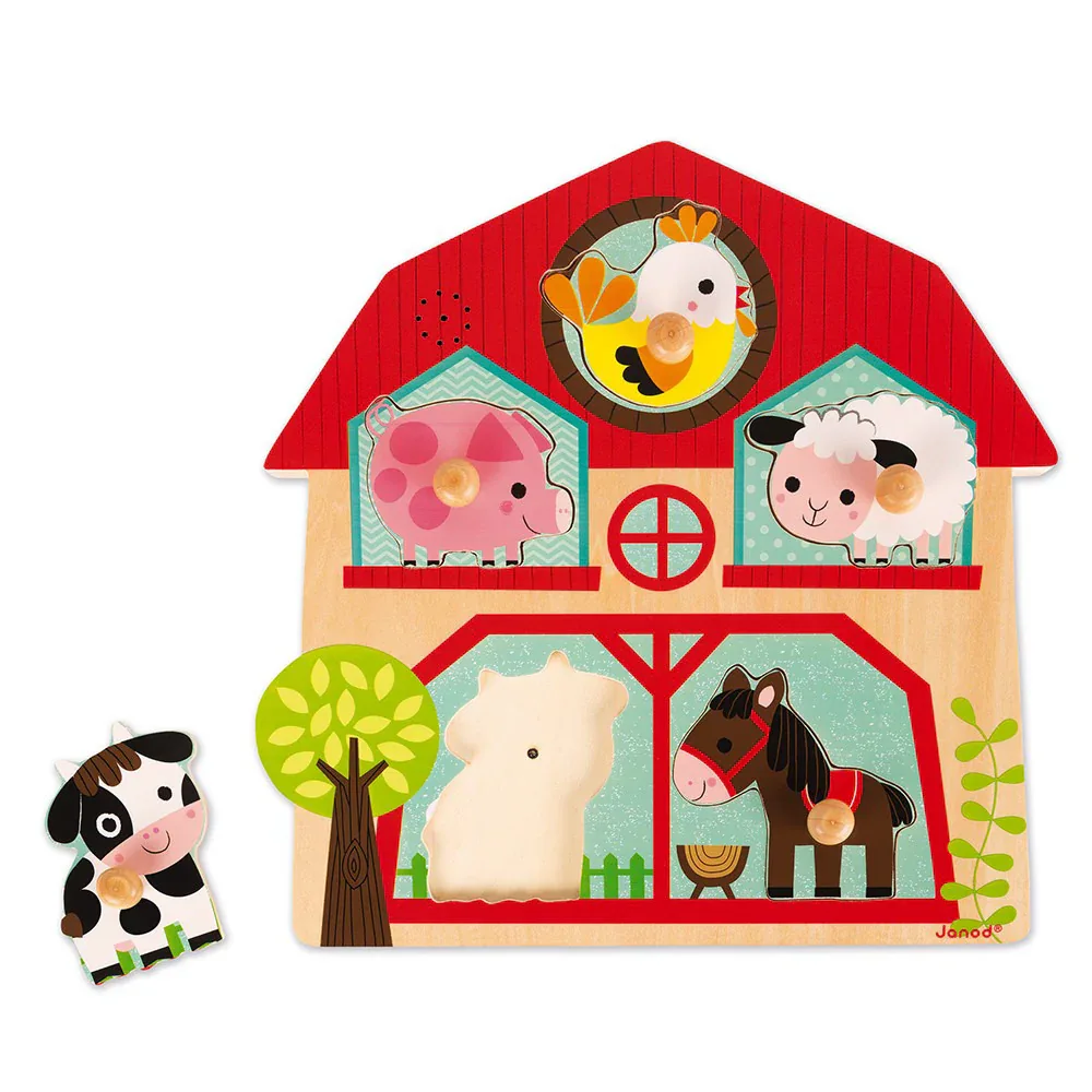 Janod® Musical Puzzle Friends of the Farm - Image 2