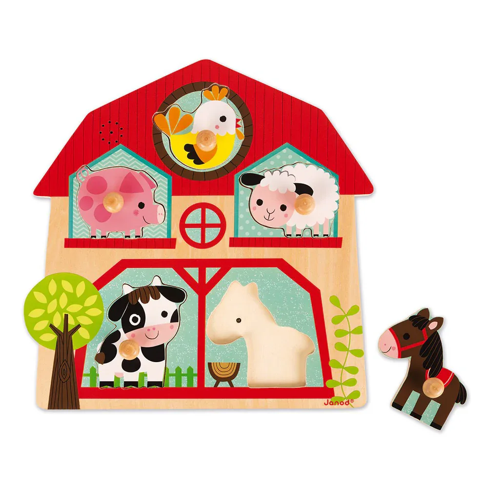 Janod® Musical Puzzle Friends of the Farm - Image 3