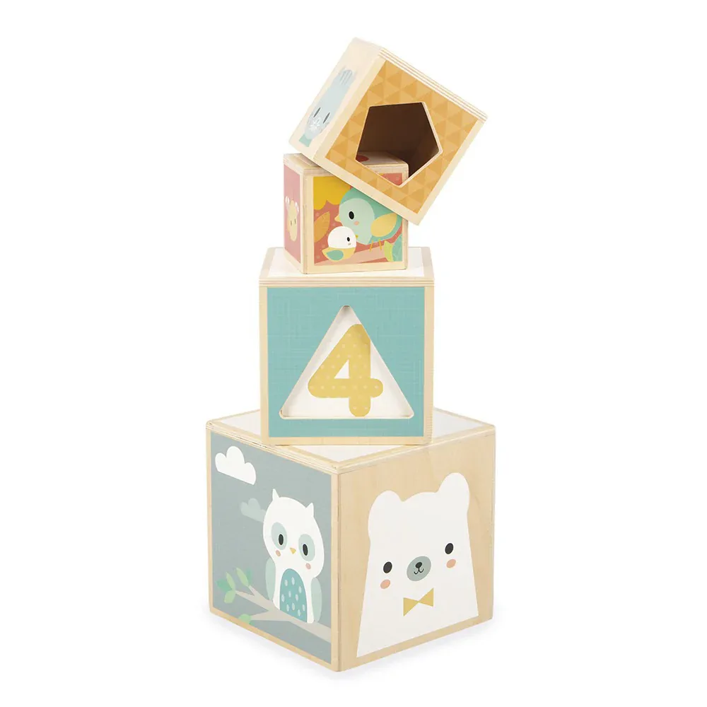 Janod® Pyramid of 6 Pure Cubes - Image 4