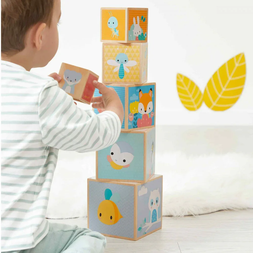 Janod® Pyramid of 6 Pure Cubes - Image 6