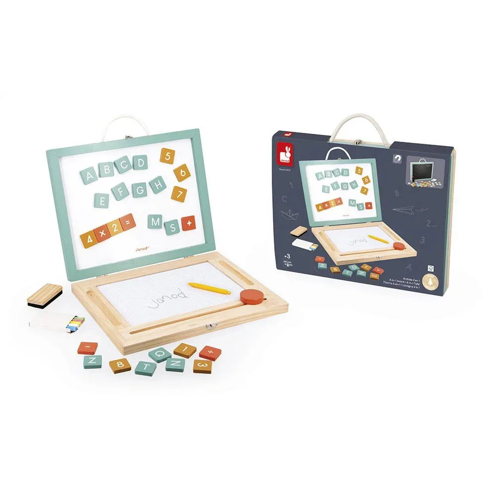 Janod® Wooden Drawing Board 4in1 - Image 5