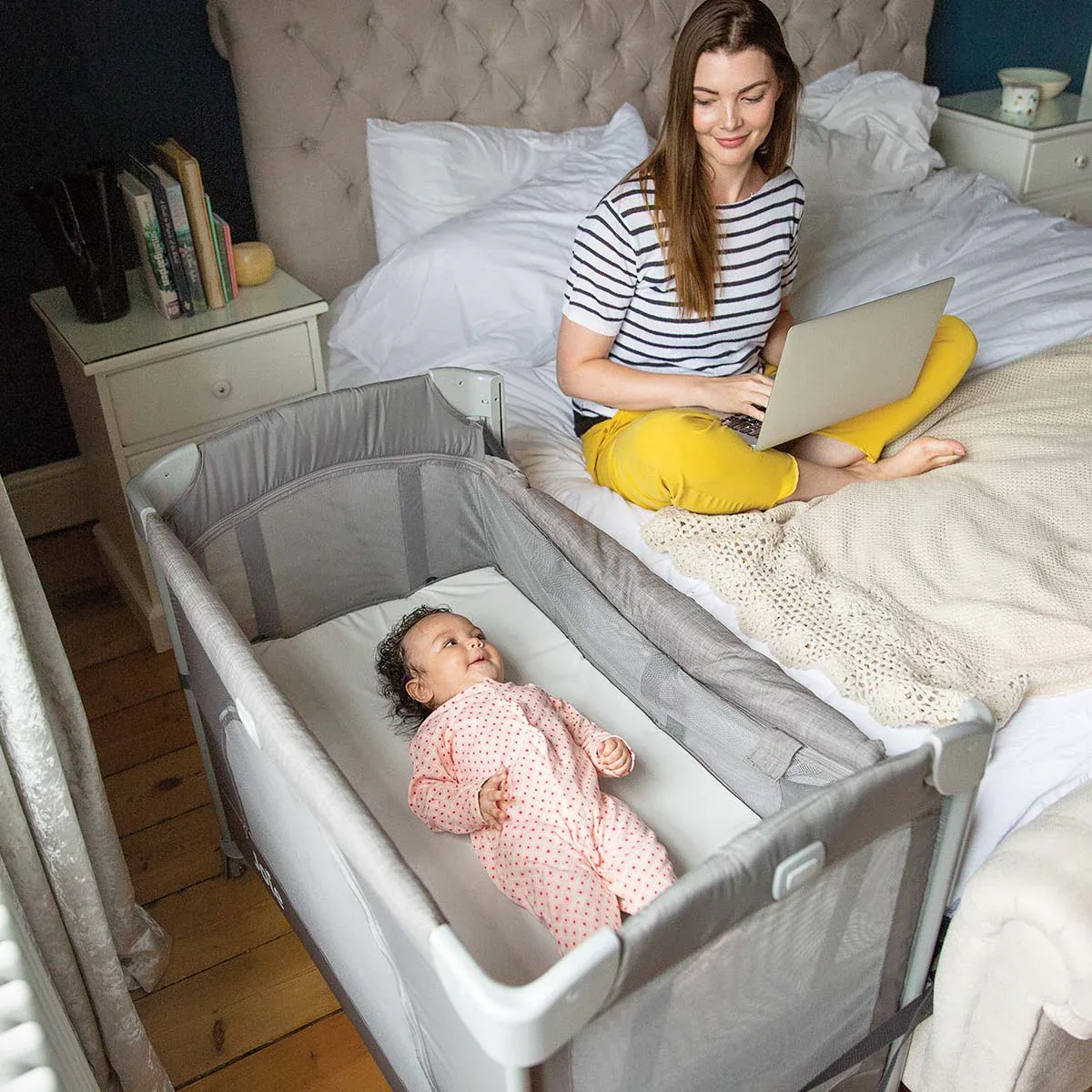 Joie® Bedside crib & travel cot Kubbie™ Sleep Foggy Grey - Image 11