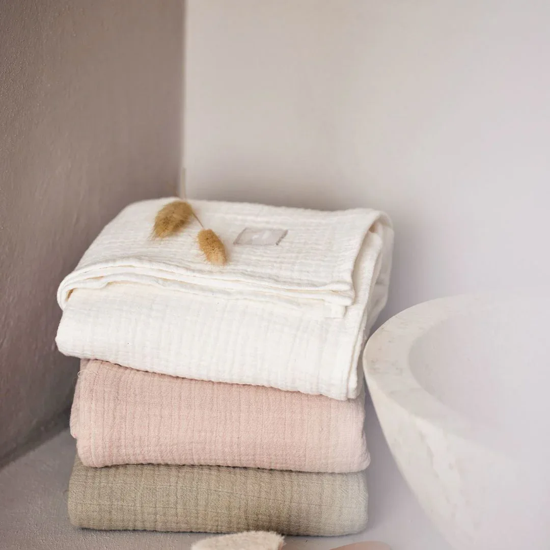 Jollein® 2 pack Swaddle Muslin Wild Rose/Ivory 115x115cm - Image 3