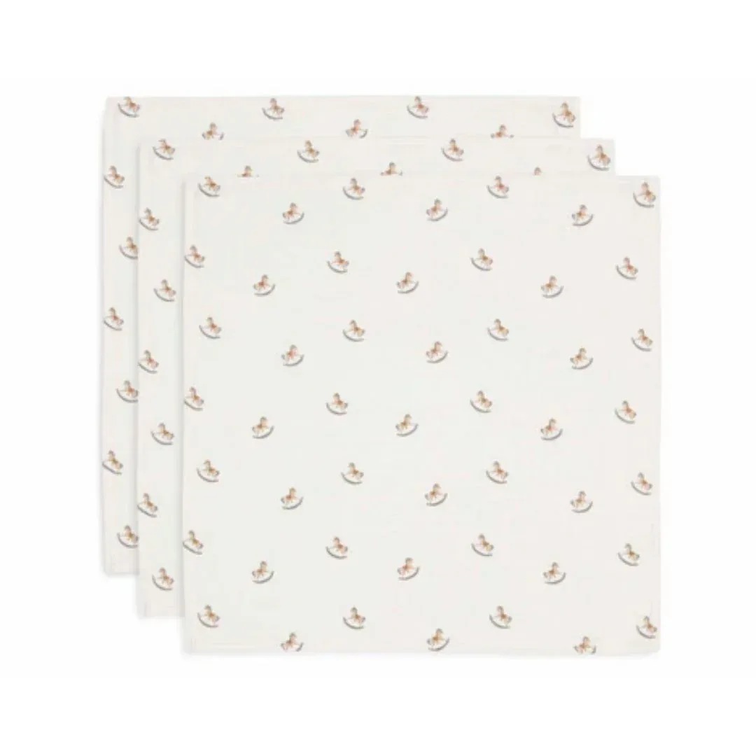 Jollein® 3pack Muslin multi cloth small Nostalgic Ride 70x70 cm - Image 2