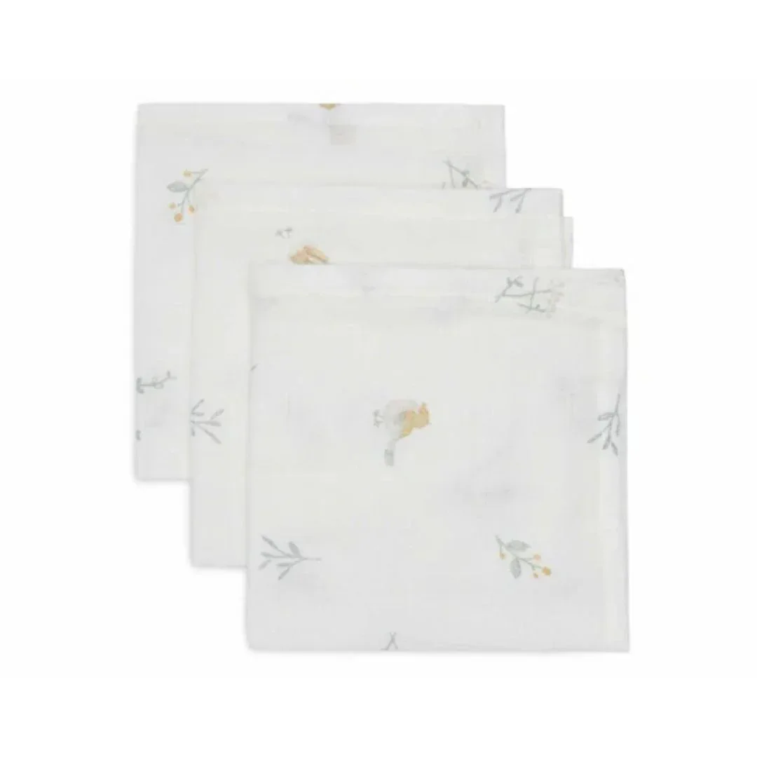 Jollein® 3pcs Mouth cloth hydrophilic Lovely Birds 31x31 cm  - Image 2