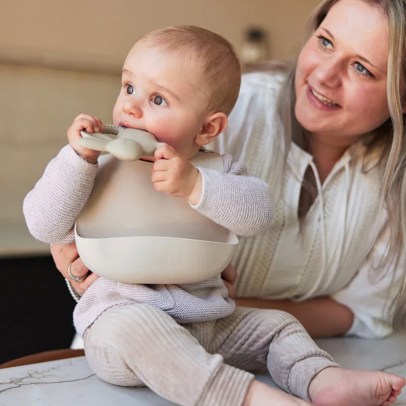 Jollein® Baby bib silicone Nougat - Image 4