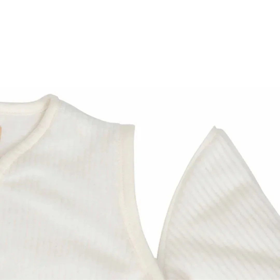 Jollein® Baby leeping bag with Removable Sleeves 60cm Rib Ivory TOG 3.5 - Image 4
