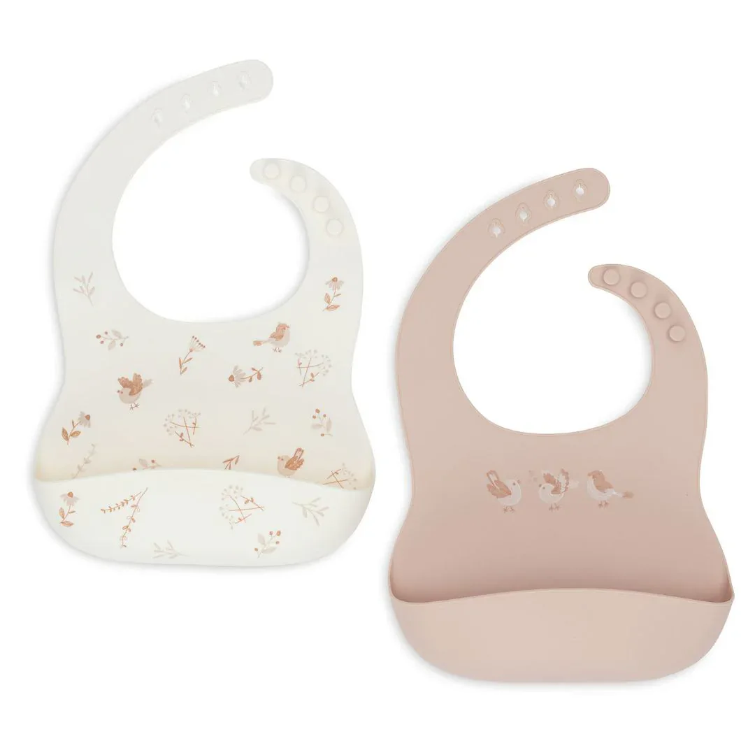 Jollein® Bib Silicon 2x Lovely Birds - Image 3