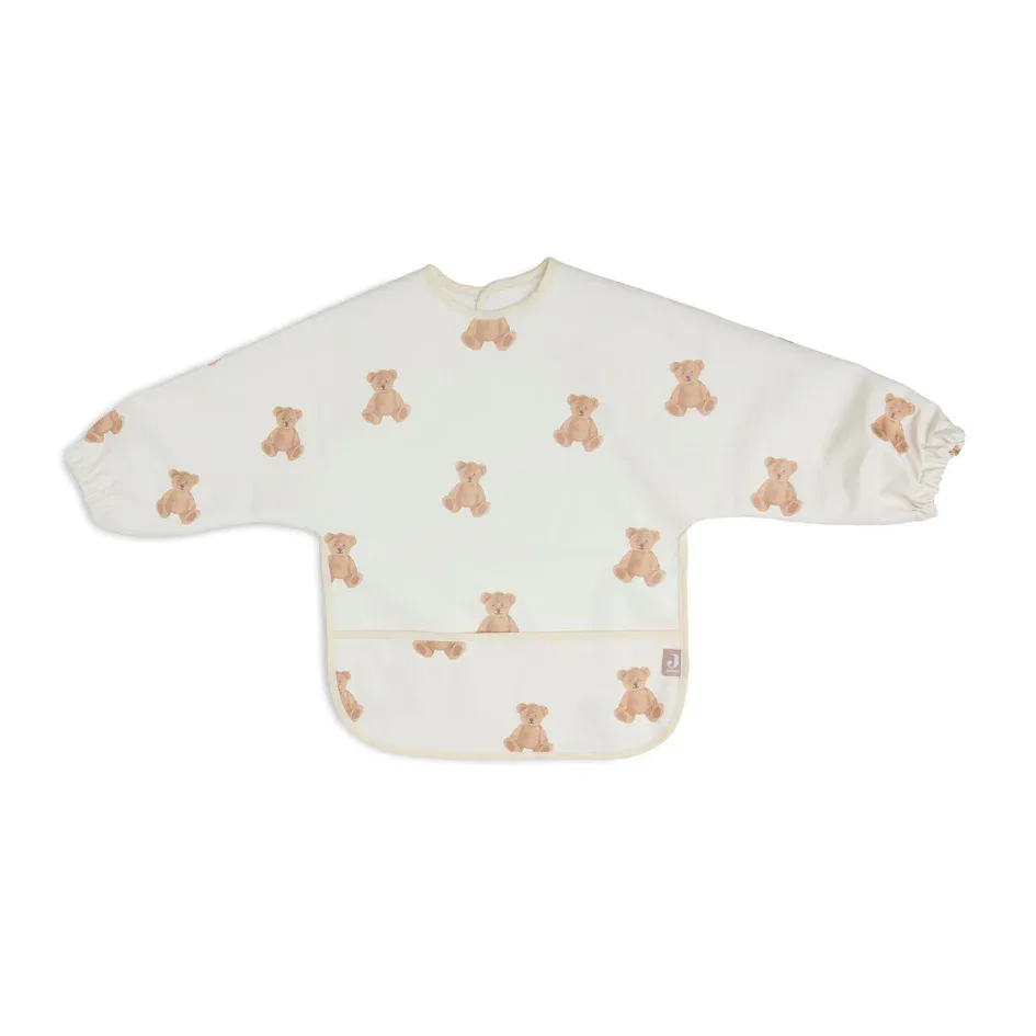 Jollein® Bib waterproof with sleeve Teddy Bear