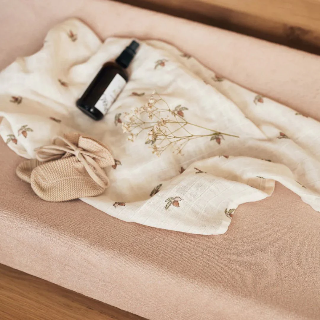 Jollein® Changing Mat Cover Set (2 pcs) Terry Wild Rose - Image 5