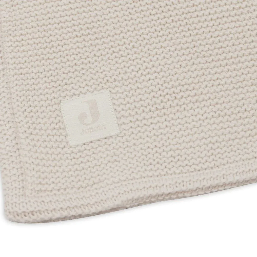 Jollein® Blanket 75x100 Basic Knit Oatmeal/Velvet - Image 3