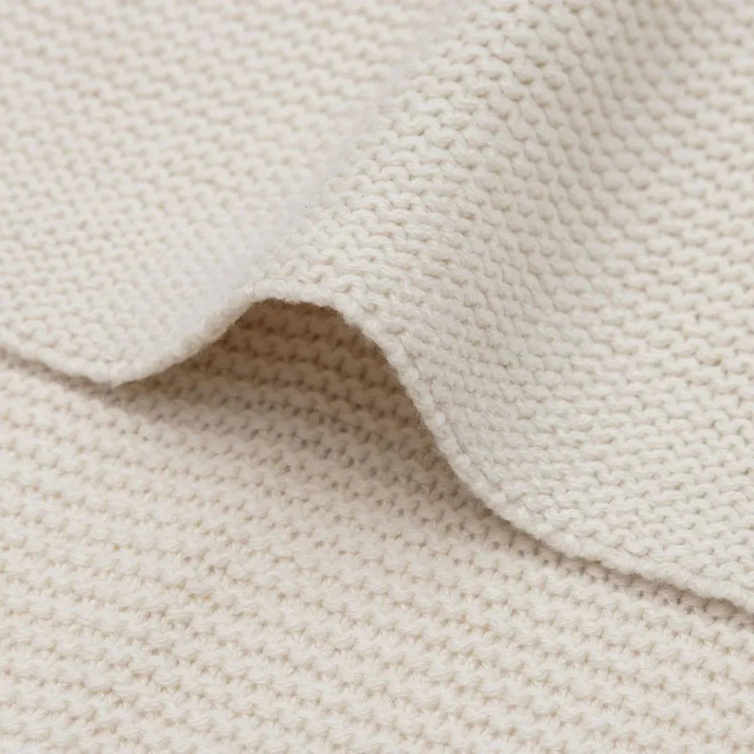 Jollein® Blanket Basic Knit Oatmeal 100x150 - Image 5