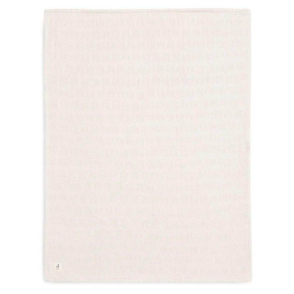 Jollein® Crib Blanket Grain Knit Oatmeal/Velvet 75x100 - Image 3