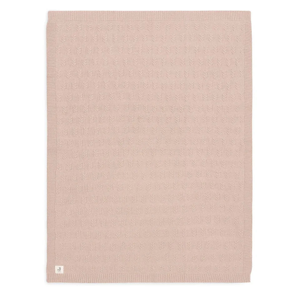 Jollein® Crib Blanket Grain Knit Wild Rose 100x150 - Image 4
