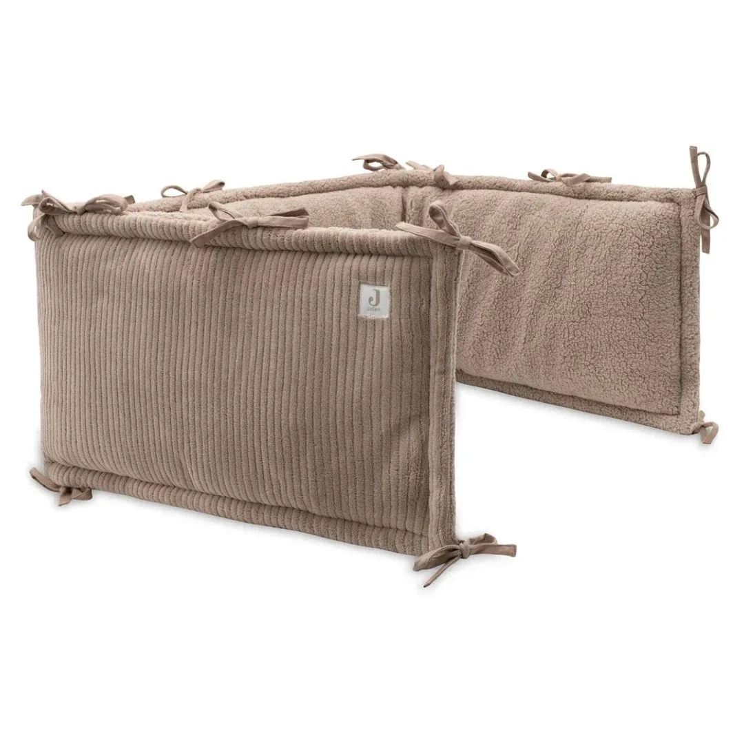 Jollein® Crib Bumper Cloudy Rib 180x30 Milky Coffee