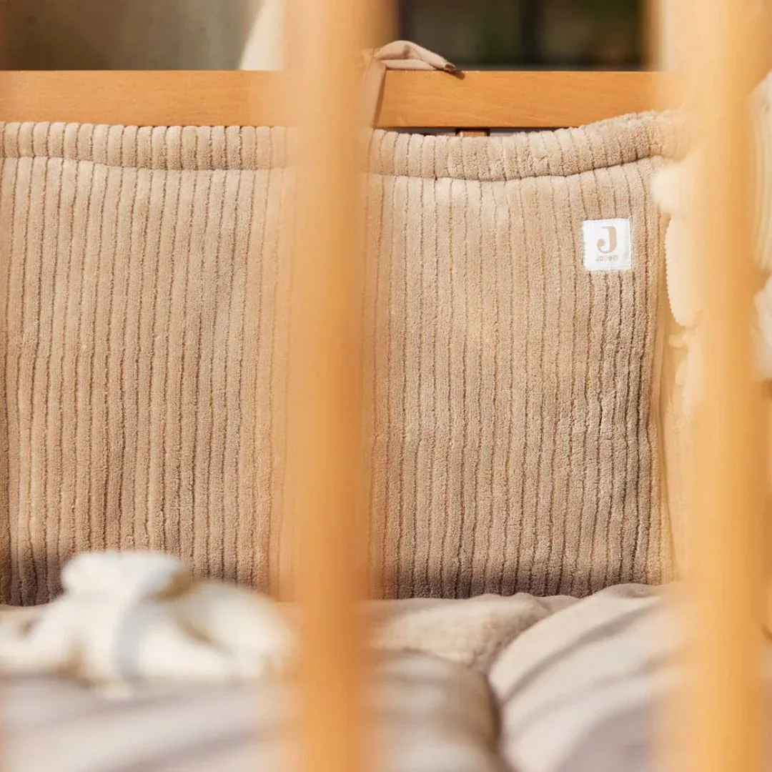 Jollein® Crib Bumper Cloudy Rib 180x30 Milky Coffee - Image 6