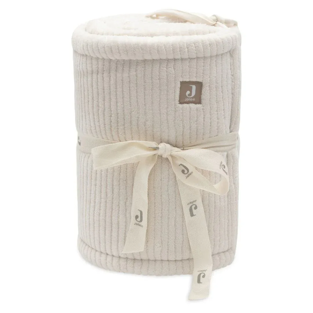 Jollein® Crib Bumper Cloudy Rib 180x30 Oatmeal - Image 4