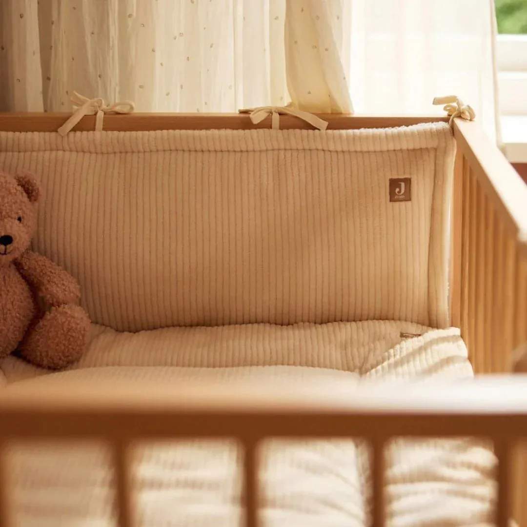 Jollein® Crib Bumper Cloudy Rib 180x30 Oatmeal - Image 6