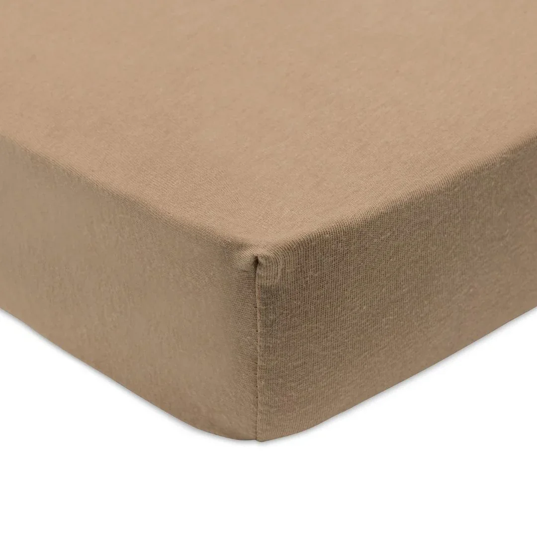 Jollein® Fitted Sheet Jersey 140x70/150x75 Wild Rose/Biscuit 2 Pack - Image 2